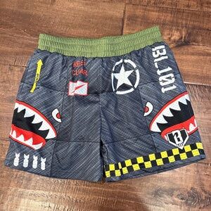 Baseball Lifestyle 101 Graphic Shark Print Shorts